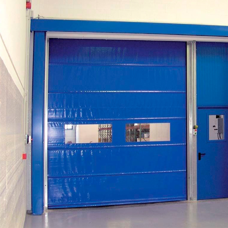 Fábrica de puertas de apilamiento de PVC de alta velocidad automática impermeable