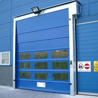 Puerta apilable de PVC de alta velocidad y aluminio de alto rendimiento